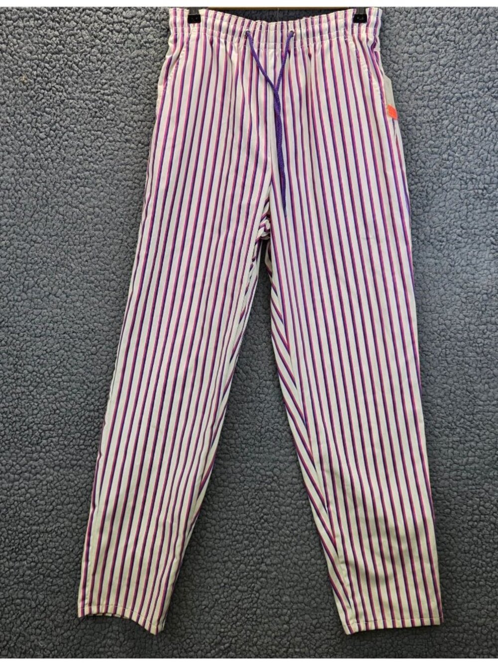 Vintage Lord Isaacs Striped Pants Trousers 6 USA Casual Retro Pink Purple